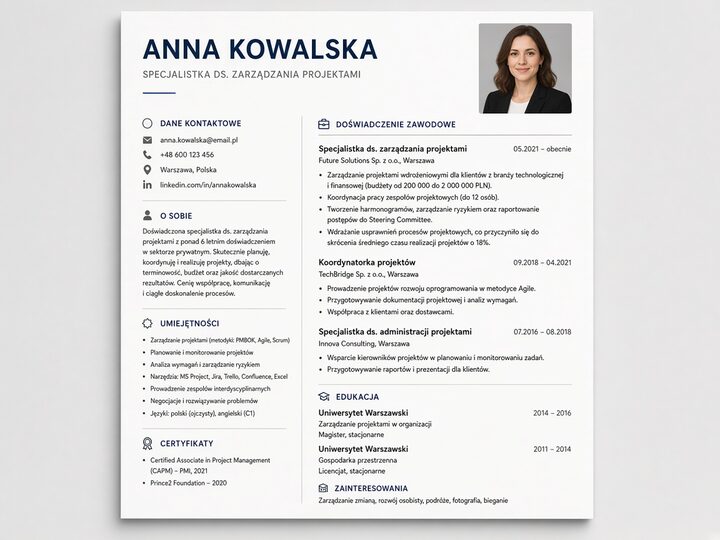 Zdjęcie do CV