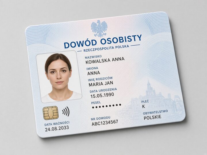 Dowód osobisty — przykład dokumentu