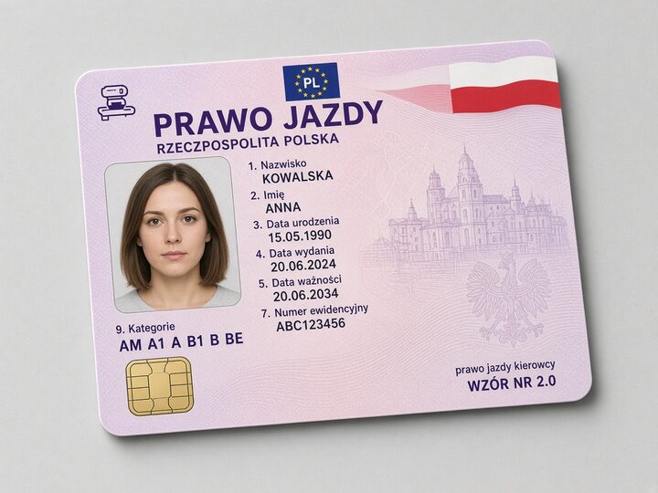 Prawo jazdy — przykład dokumentu